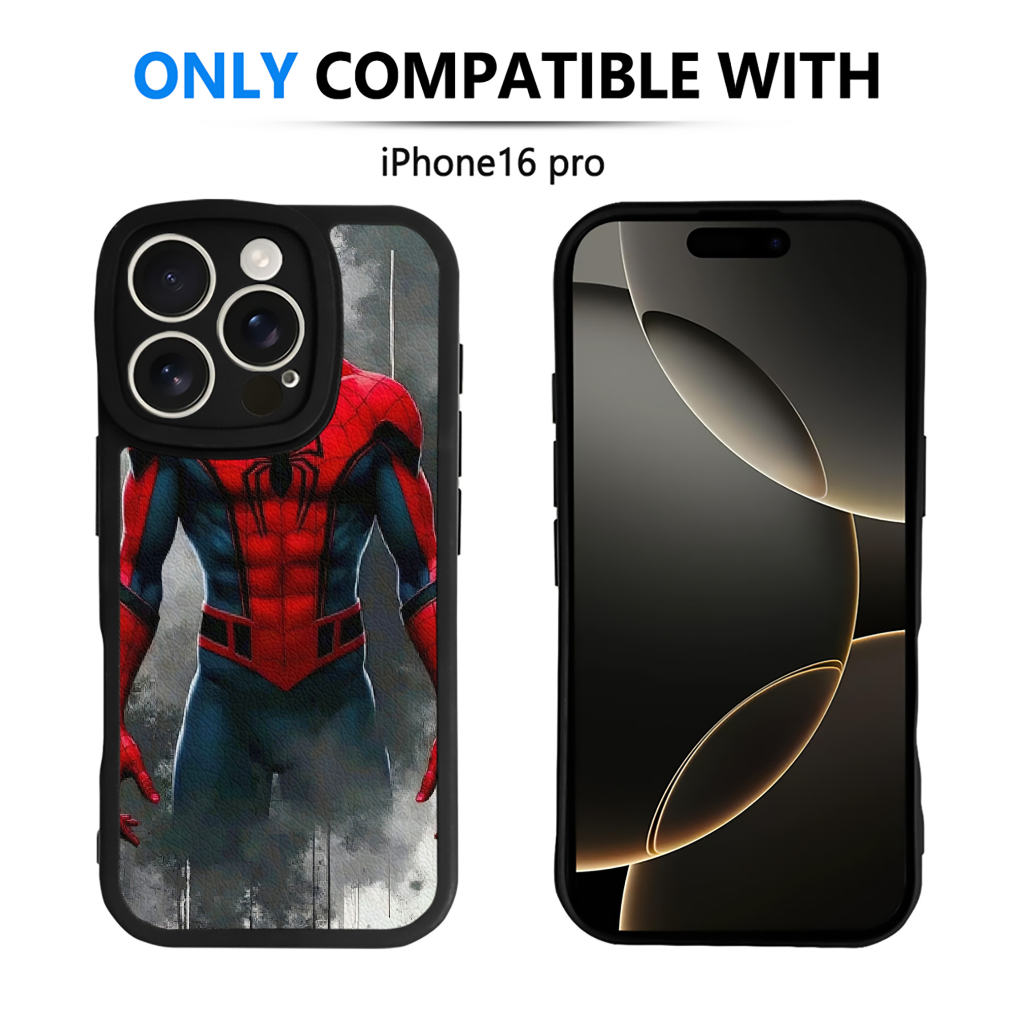 Spider Man スパイダーマン 【iPhone 16シリーズ対応】シリコンスマホケース（レザー調） 材質：シリコン